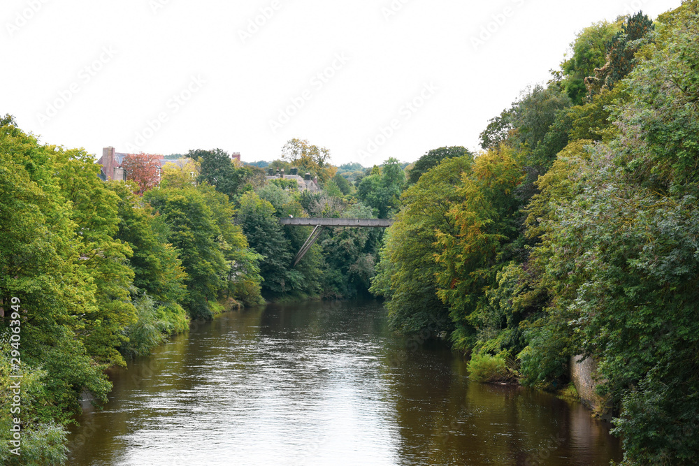 Footbridge over the river Wear in Durham