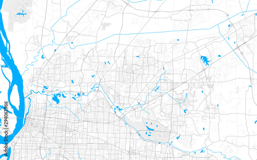 Rich detailed vector map of Bartlett, Tennessee, USA photo