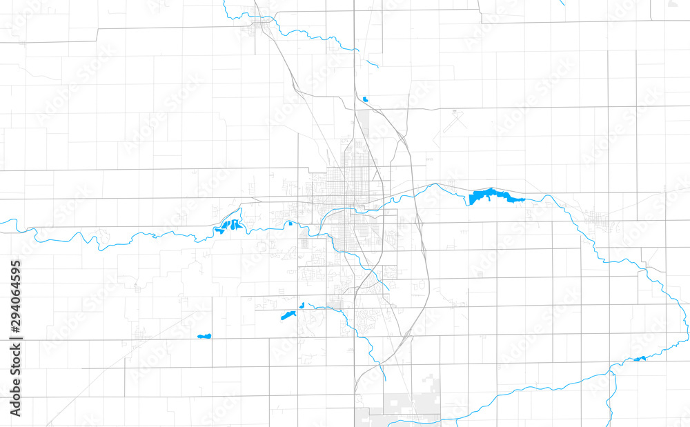 Rich detailed vector map of Kokomo, Indiana, USA Rich detailed vector map of Kokomo, Indiana, USA
