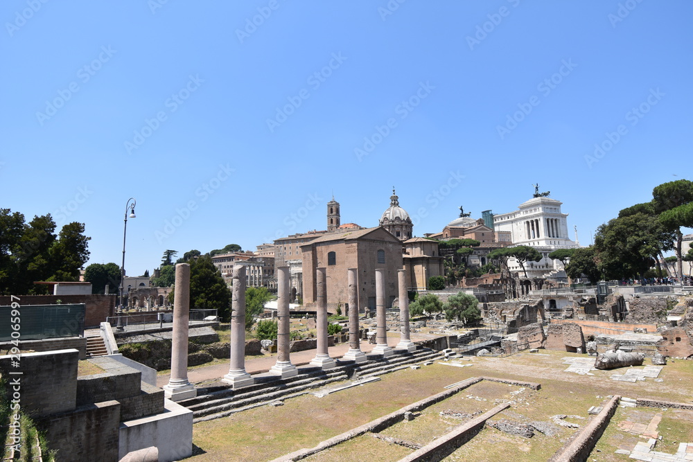 Architectural Ruins of Rome Italy