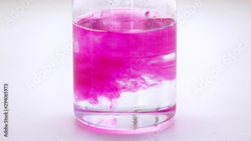 Testing hydroclorid acid or caustic soda with phenolphthalein indicator photo