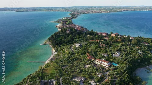Wallpaper Mural Aerial view of the city of Sirmione. Lake Garda Italy Torontodigital.ca