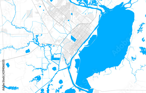 Fotografia Rich detailed vector map of Port Arthur, Texas, USA