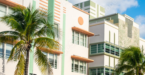 Art Deco building in the Art Deco District in South Beach, Miami © Mariakray