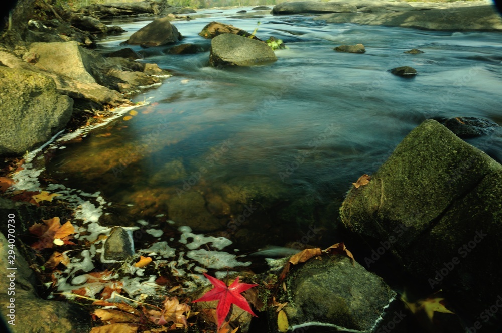 Scenery of James River landscape in Richmond, Virginia, USA