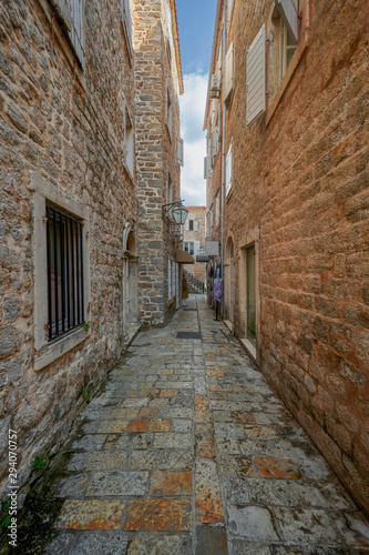 Budva city, Montenegro, fragment of architecture