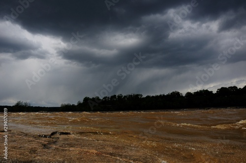 dramatic sky at the landscape scene at James river at Belle isle © Siyano