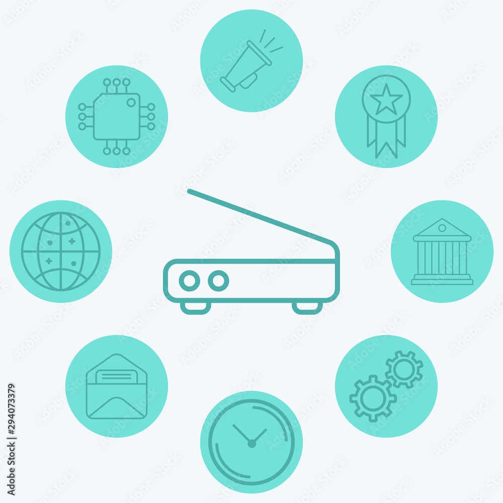 Document scanner vector icon sign symbol Document scanner vector icon sign symbol