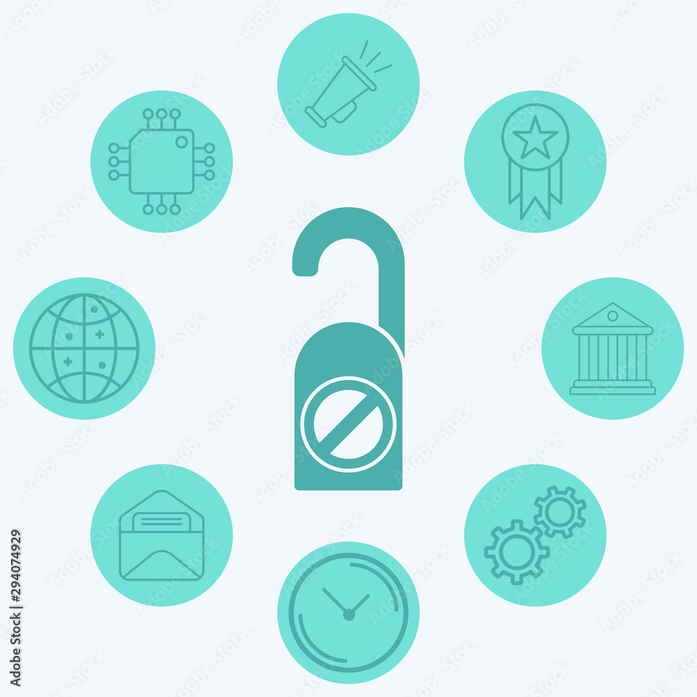 Door hanger vector icon sign symbol