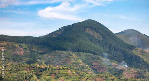 Agricultural production on the steep slopes of Burundi's Rumonge Province. Erosion is a major problem in this region photo