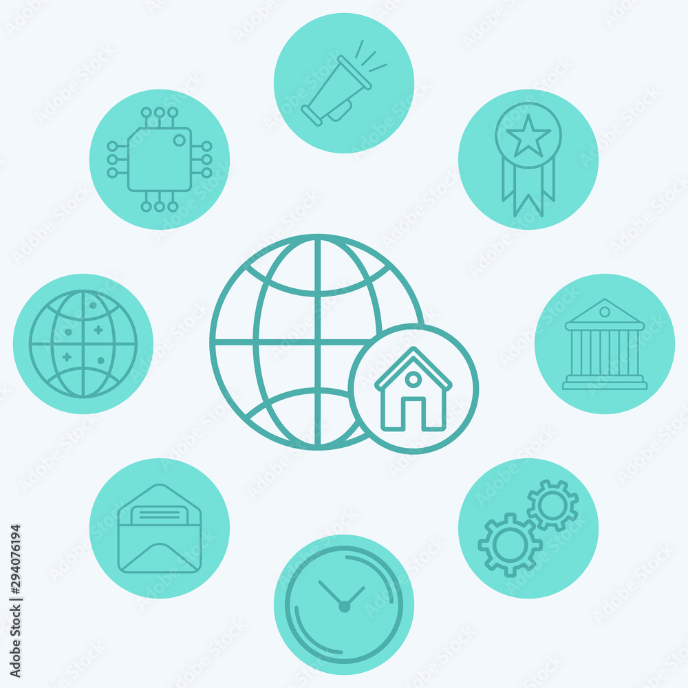 Globe vector icon sign symbol