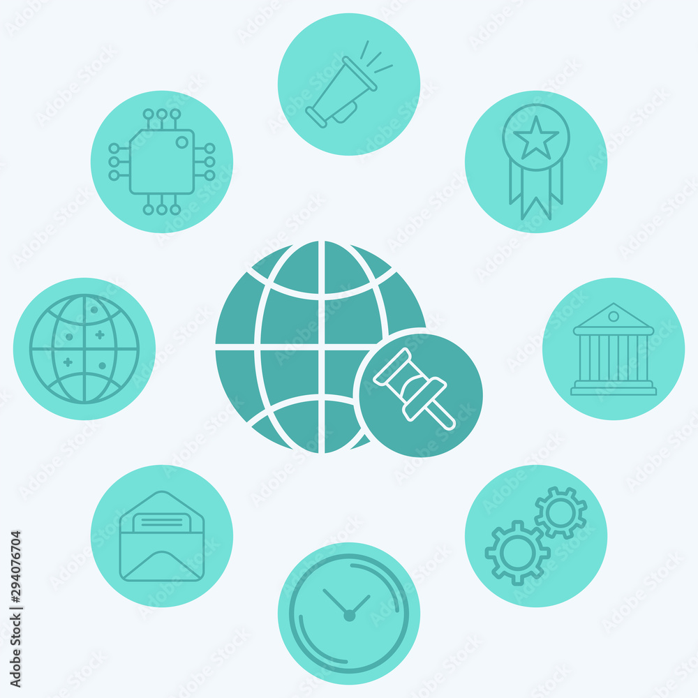 Globe vector icon sign symbol