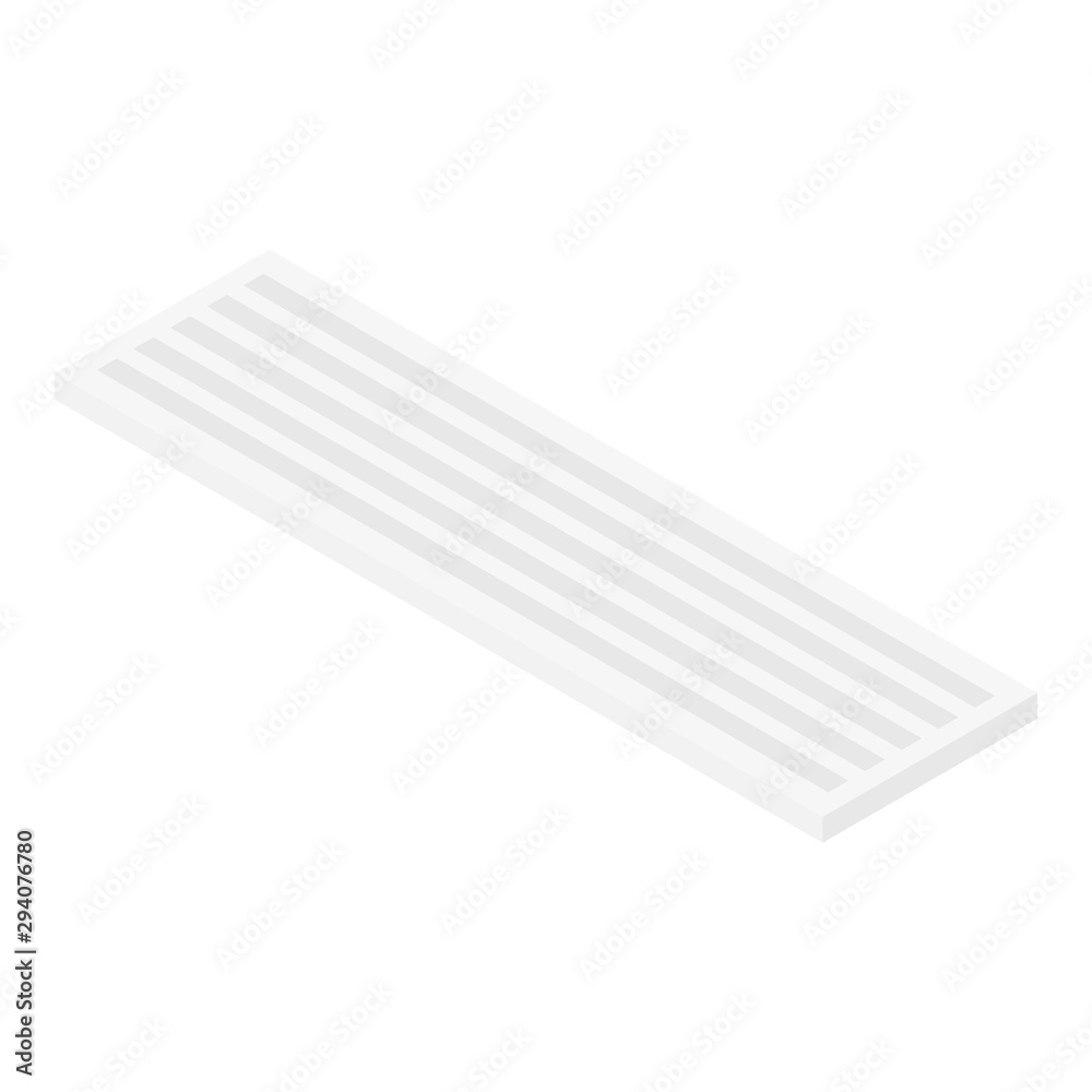 White keyboard icon. Isometric of white keyboard vector icon for web design isolated on white background White keyboard icon. Isometric of white keyboard vector icon for web design isolated on white background
