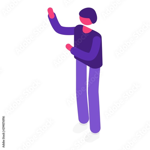 Concert singer icon. Isometric of concert singer vector icon for web design isolated on white background