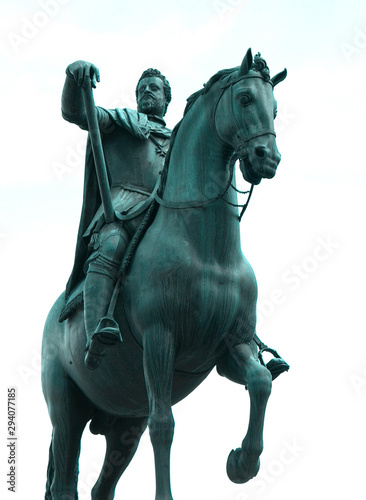 Equestrian statue of Ferdinando I de Medici on the Piazza della Santissima Annunziata, Florence, Italy