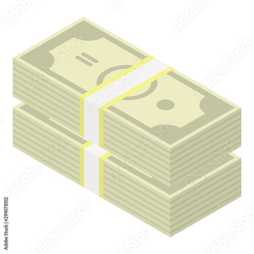 Federal dollar pack icon. Isometric of federal dollar pack vector icon for web design isolated on white background