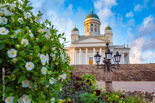 Canvas Print Panorama of Helsinki in summer