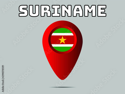Suriname National flag, geolocation, geotag pin, element. Good for map, place, placement your business. original color and proportion. vector illustration,countries set. Free Download Suriname National flag, geolocation, geotag pin, element. Good for map, place, placement your business. original color and proportion. vector illustration,countries set. - GFXLoad
