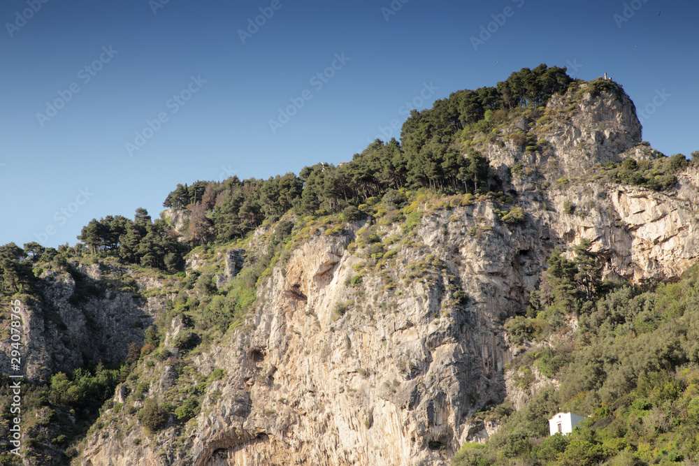  mountain view along the coastline of amalfi