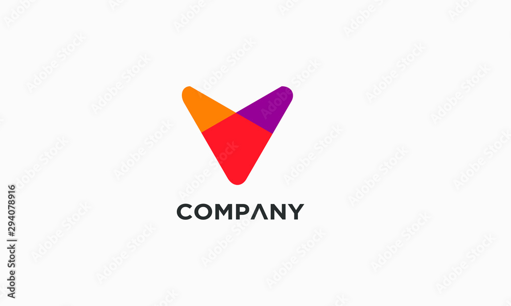 Modern Letter V Logo Design Template Modern Letter V Logo Design Template