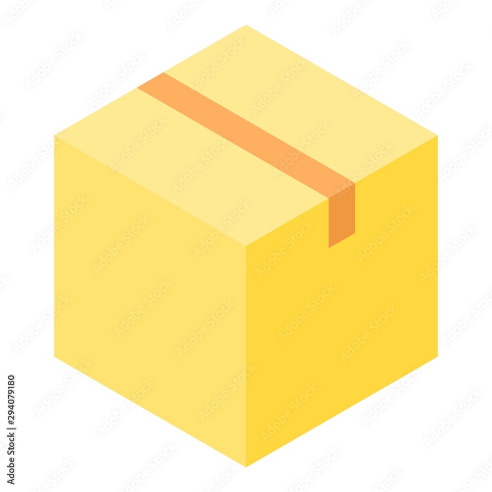 Parcel box icon. Isometric of parcel box vector icon for web design isolated on white background Parcel box icon. Isometric of parcel box vector icon for web design isolated on white background