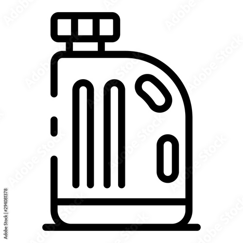 Plastic canister icon. Outline plastic canister vector icon for web design isolated on white background