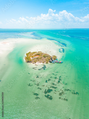 Paradise Beach at Holbox Island in the Caribbean Ocean of Mexico photo