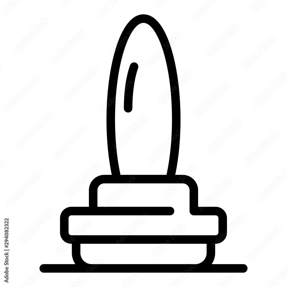 Judicial stamper icon. Outline judicial stamper vector icon for web design isolated on white background