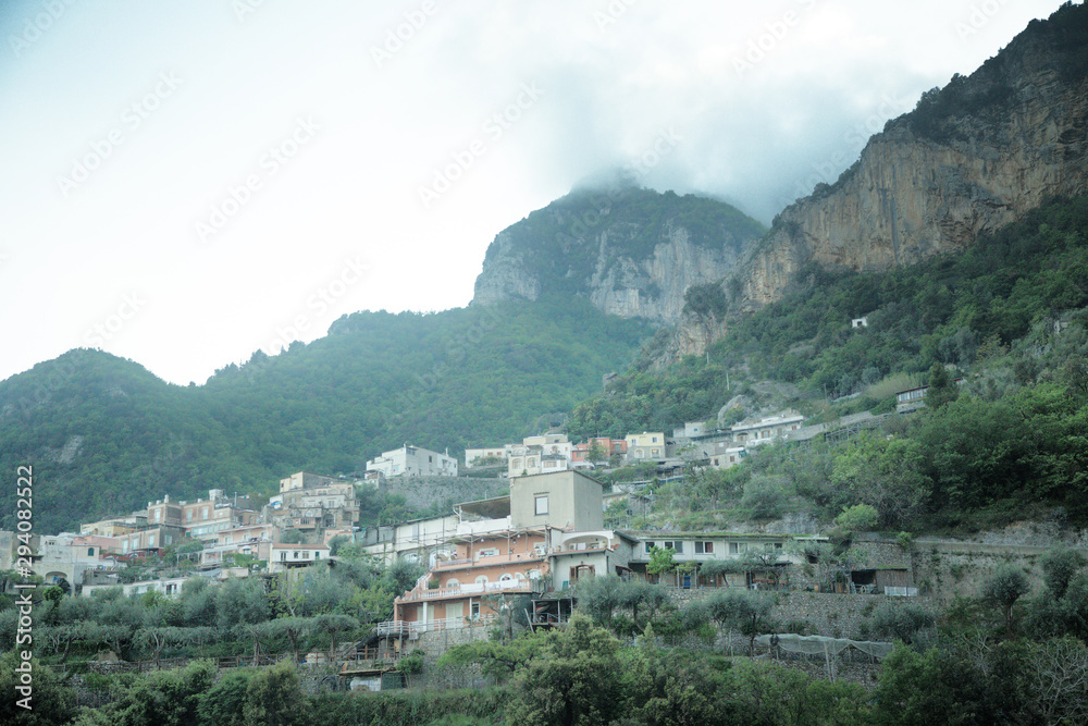 mountain view along the coastline of amalfi mountain view along the coastline of amalfi