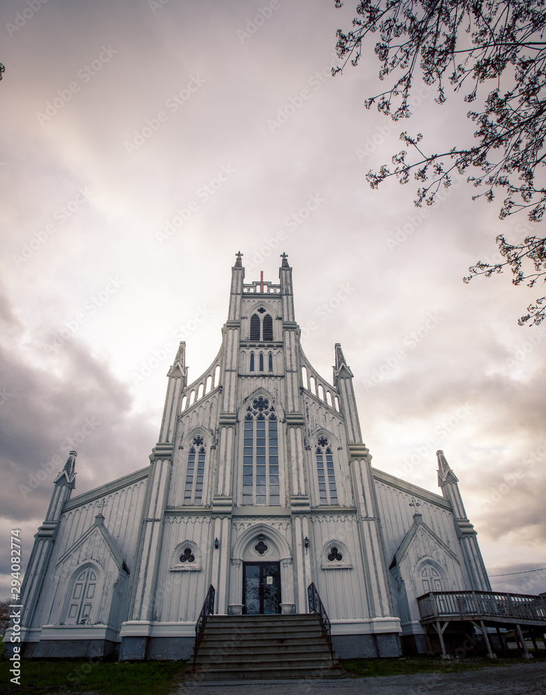 White wooden Church in New Brunswick