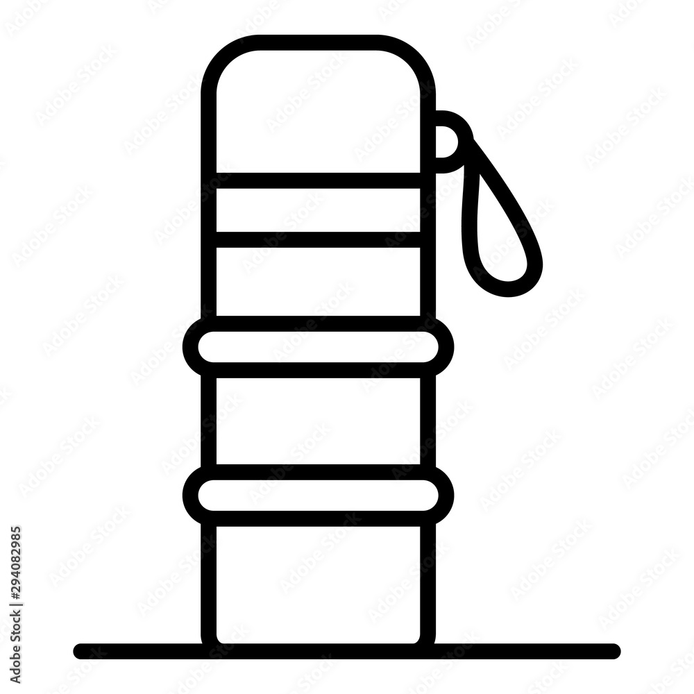 Portable thermos icon. Outline portable thermos vector icon for web design isolated on white background