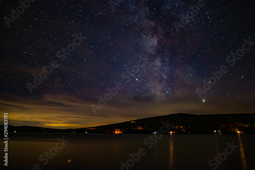 night sky with moon and stars