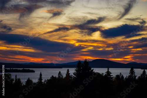 sunset in mountains