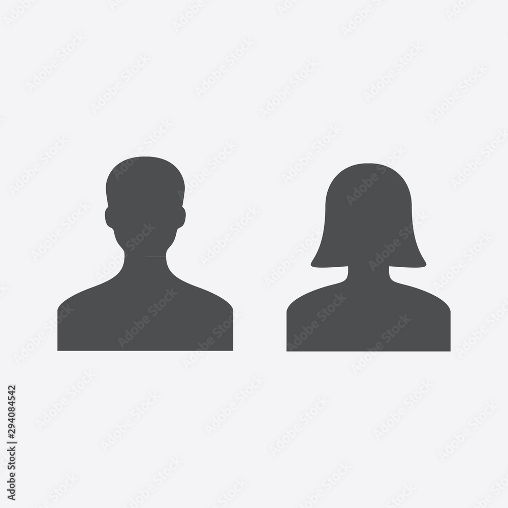 Profil icon,man and woman silhouette icon Profil icon,man and woman silhouette icon