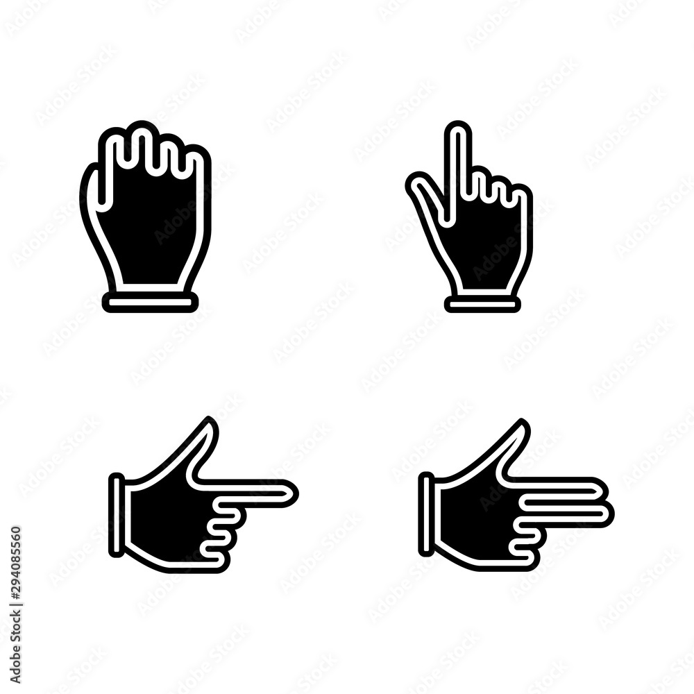 Fototapeta premium Hand gesture set icon