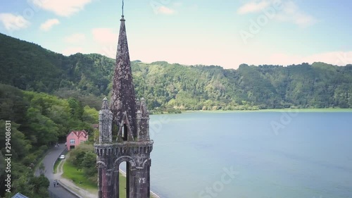 Reveal Lake Next to Old Small Church
