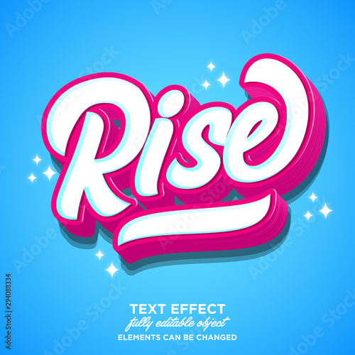 Cute and girly text effect