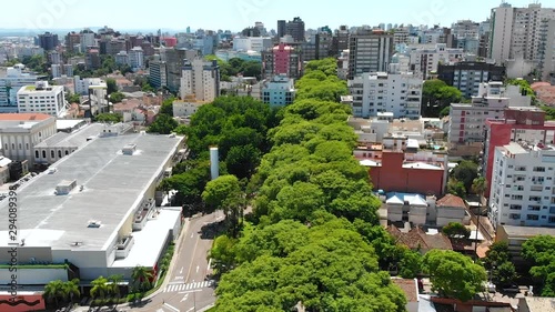 Rua Goncalo de Carvalho Street (Porto Alegre, Brazil) aerial view photo