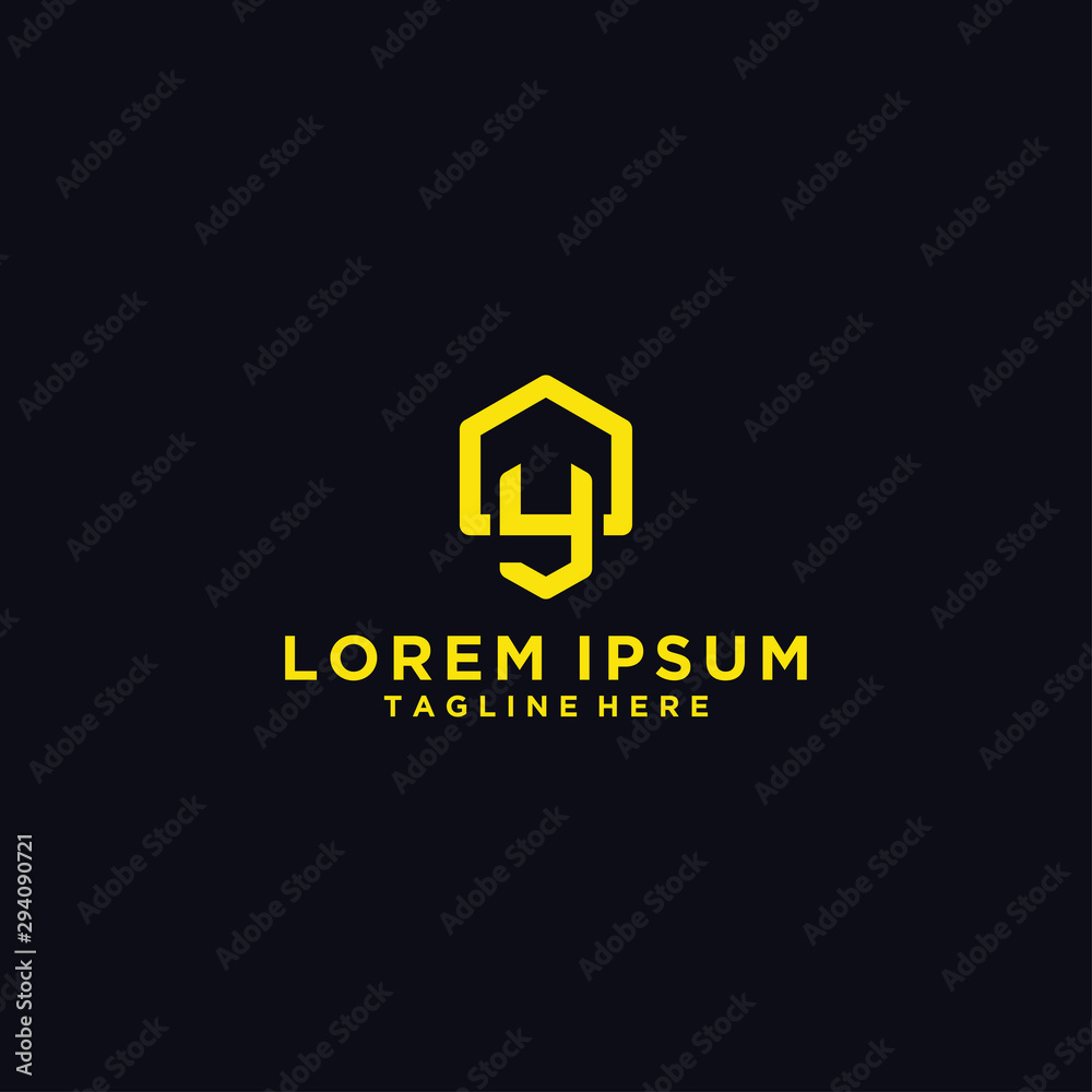 Abstract vector logo combines house and the letter Y. Abstract vector logo combines house and the letter Y.