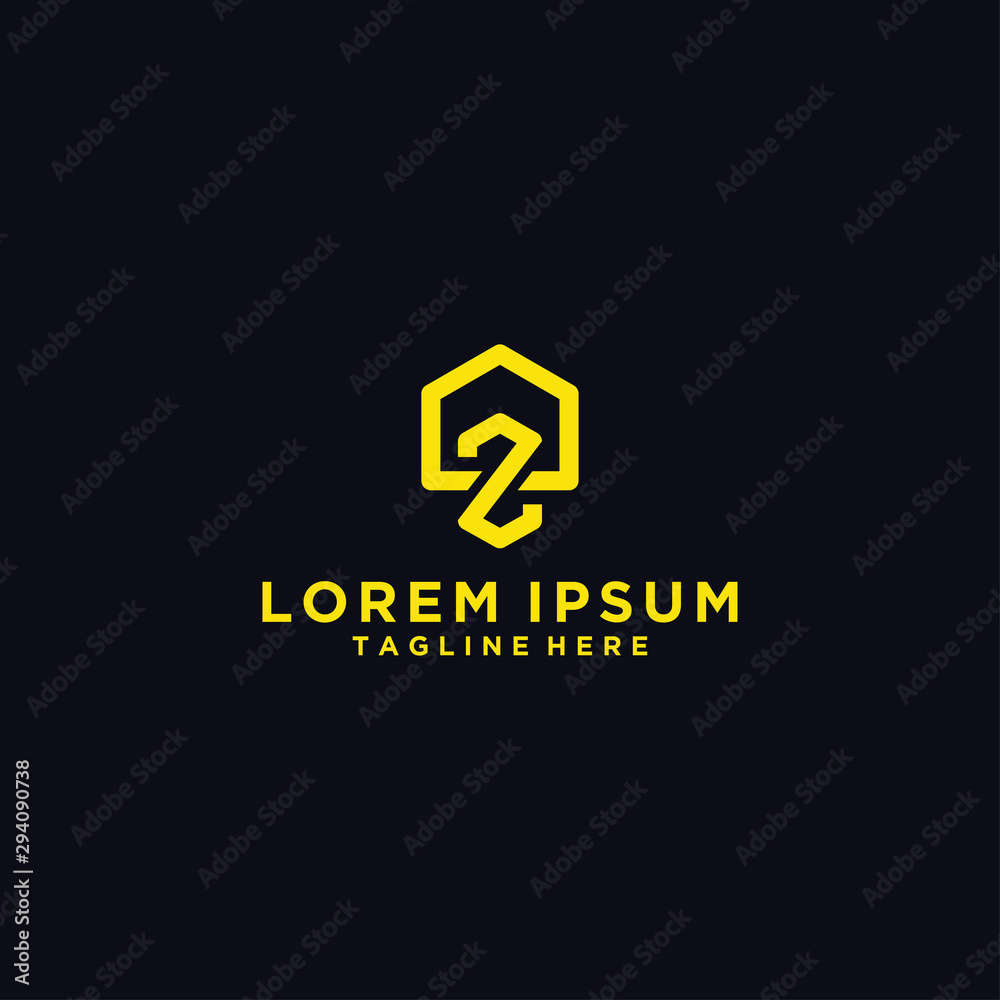 Abstract vector logo combines house and the letter Z. Abstract vector logo combines house and the letter Z.