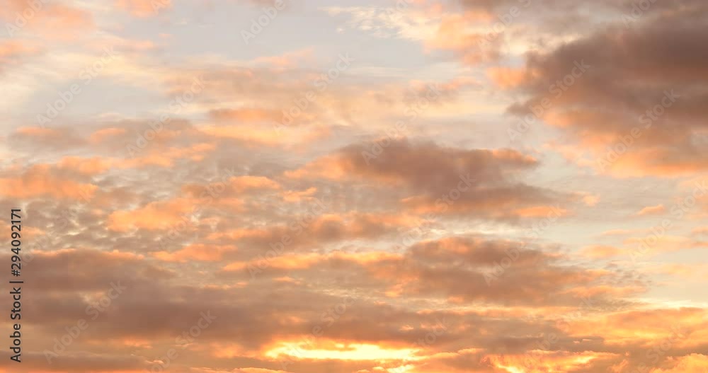 Timelapse of orange lit clouds of summer sunset Timelapse of orange lit clouds of summer sunset