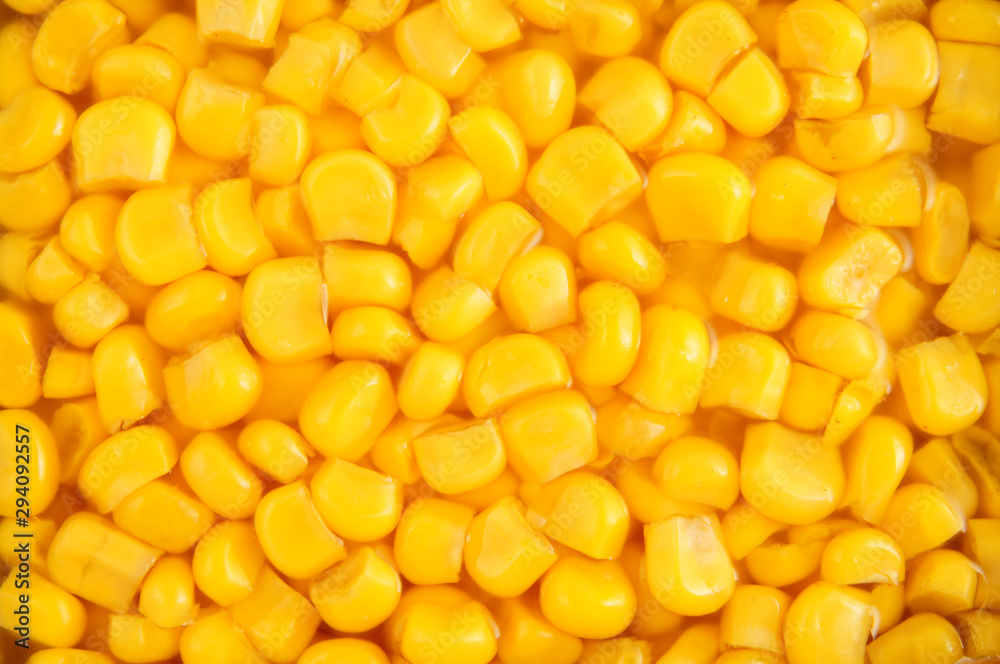 Canned corn with juice background Canned corn with juice background