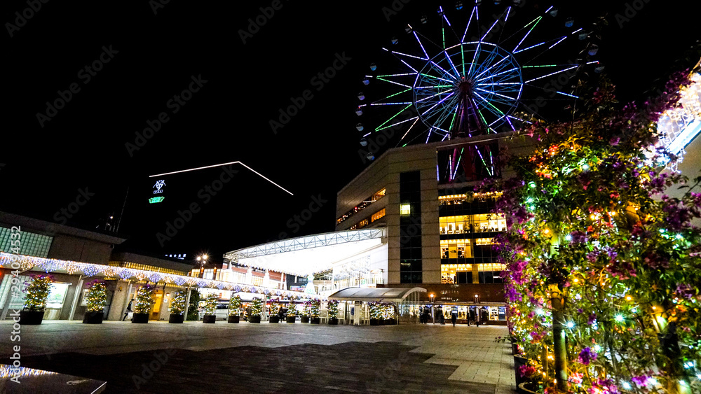 Obraz premium 鹿児島中央駅2018クリスマスイルミネーション
