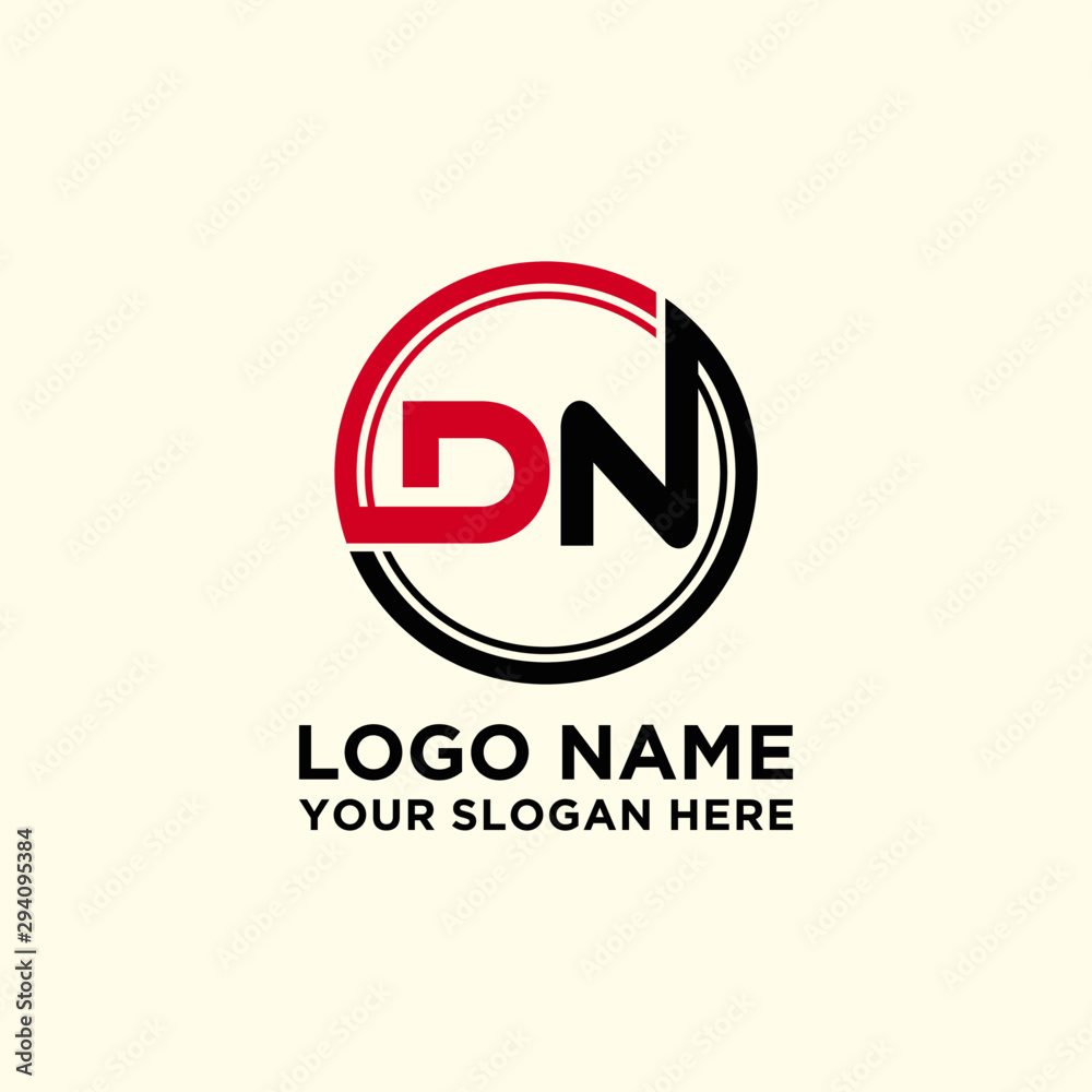 Circle logo with the letter DN inside. letters connecting with circles. Logo circle modern abstract Circle logo with the letter DN inside. letters connecting with circles. Logo circle modern abstract