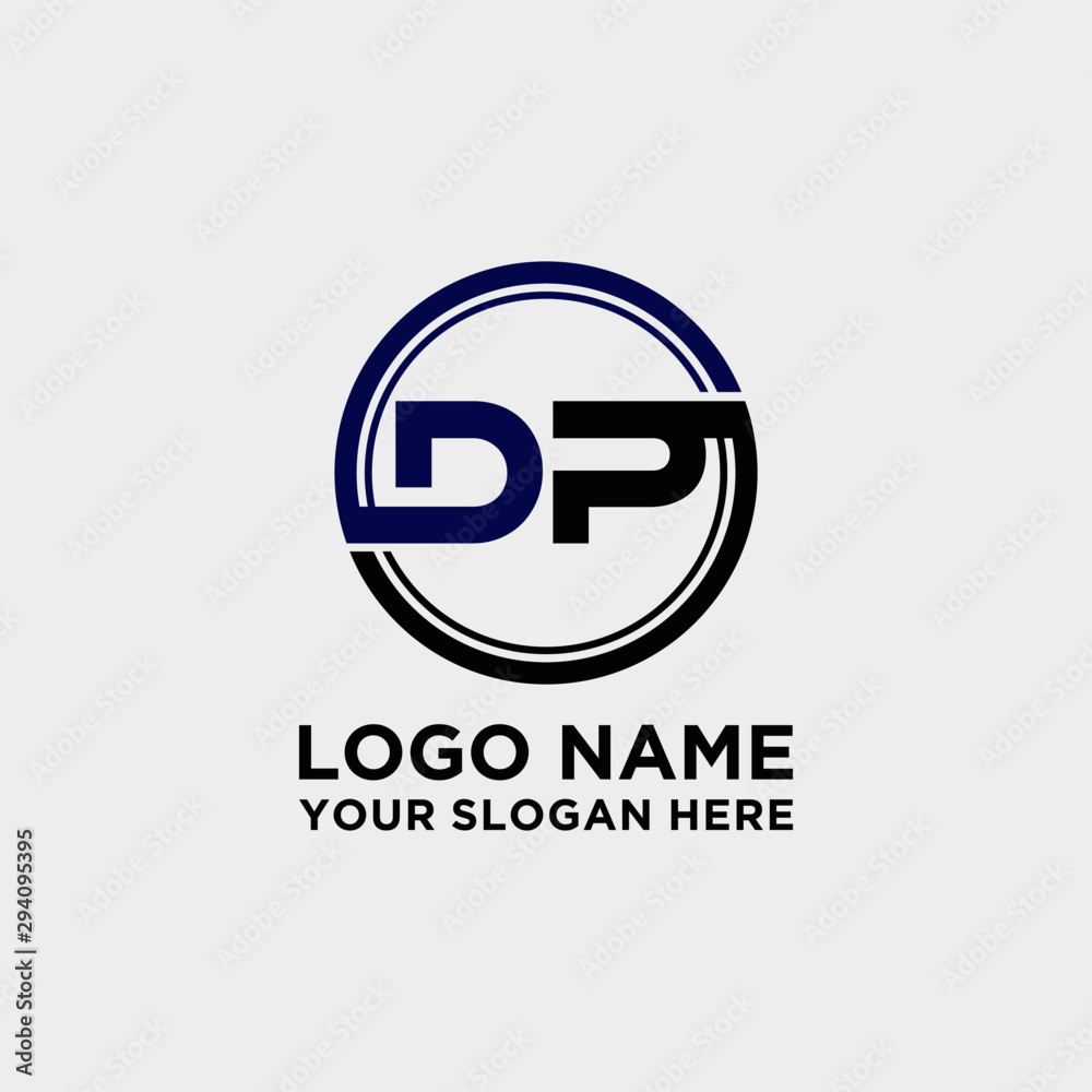 Circle logo with the letter DP inside. letters connecting with circles. Logo circle modern abstract Circle logo with the letter DP inside. letters connecting with circles. Logo circle modern abstract