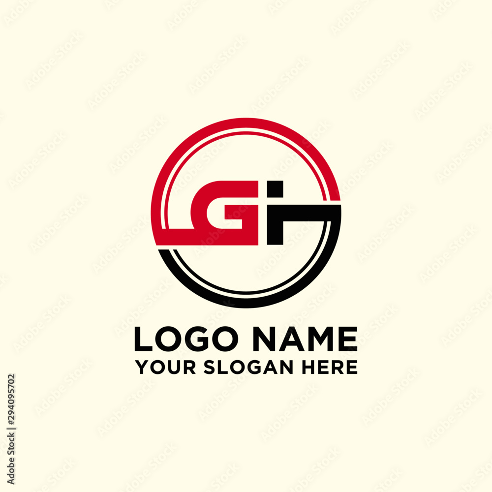 Circle logo with the letter GI inside. letters connecting with circles. Logo circle modern abstract Circle logo with the letter GI inside. letters connecting with circles. Logo circle modern abstract