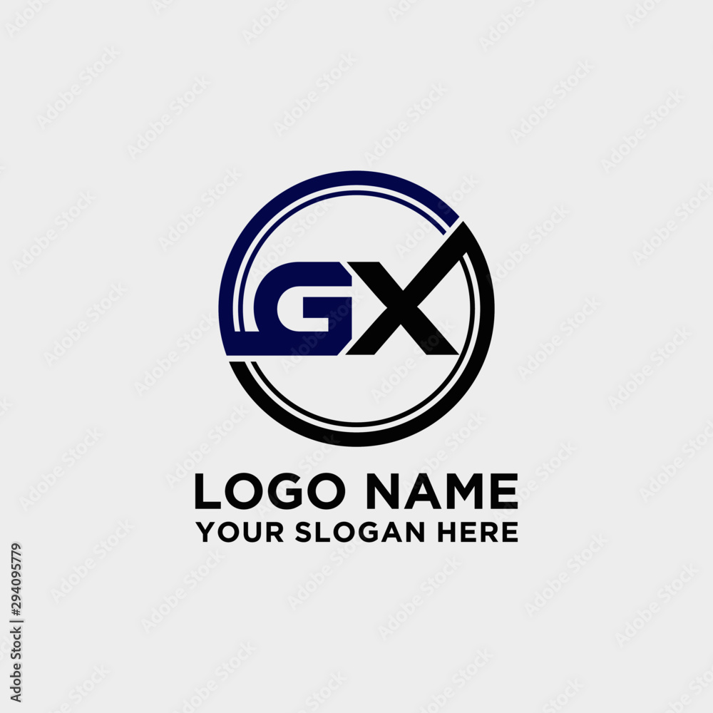 Circle logo with the letter GX inside. letters connecting with circles. Logo circle modern abstract Circle logo with the letter GX inside. letters connecting with circles. Logo circle modern abstract