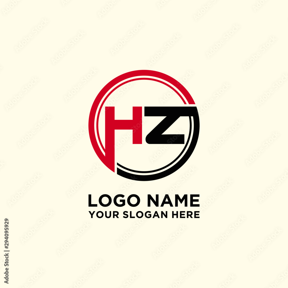 Circle logo with the letter HZ inside. letters connecting with circles. Logo circle modern abstract Circle logo with the letter HZ inside. letters connecting with circles. Logo circle modern abstract