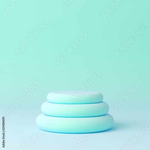 Abstract mock up scene pastel color. geometry shape podium background for product. 3d rendering