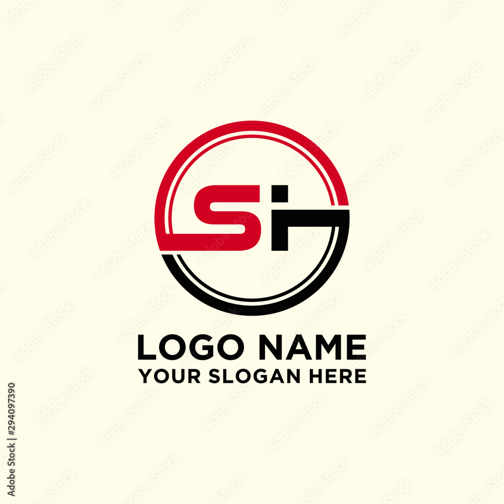 Circle logo with the letter SI inside. letters connecting with circles. Logo circle modern abstract Circle logo with the letter SI inside. letters connecting with circles. Logo circle modern abstract